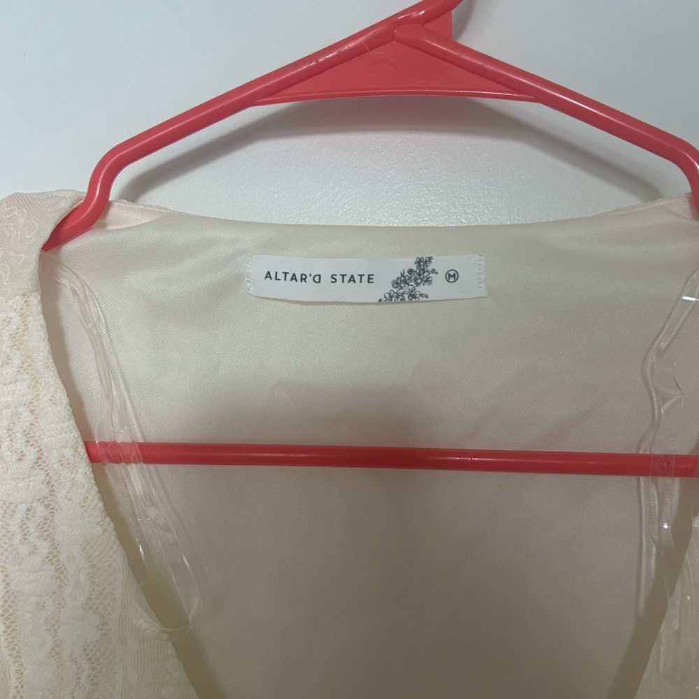 Altar'd State Ivory Lace Blouse